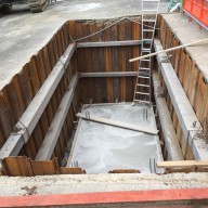 浄化槽設置施工手順の紹介－5:基礎コンクリート打設